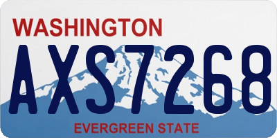 WA license plate AXS7268