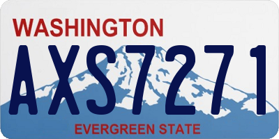 WA license plate AXS7271