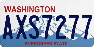 WA license plate AXS7277