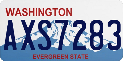 WA license plate AXS7283