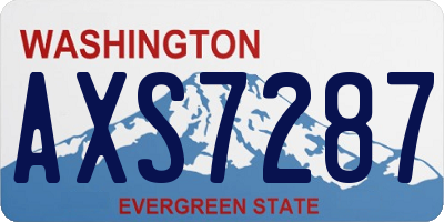 WA license plate AXS7287