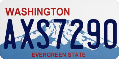 WA license plate AXS7290