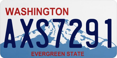 WA license plate AXS7291