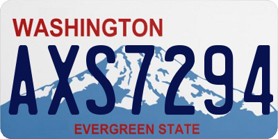 WA license plate AXS7294