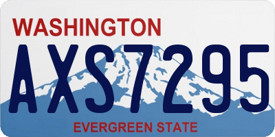 WA license plate AXS7295