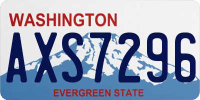 WA license plate AXS7296