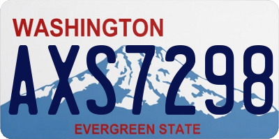 WA license plate AXS7298