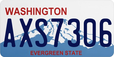 WA license plate AXS7306