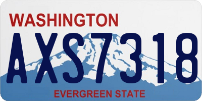 WA license plate AXS7318