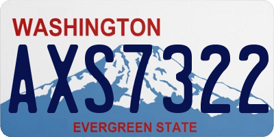 WA license plate AXS7322
