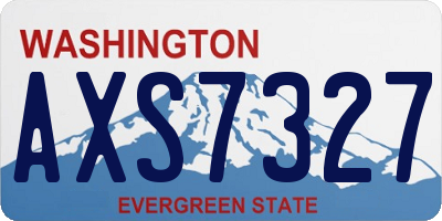 WA license plate AXS7327