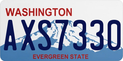 WA license plate AXS7330