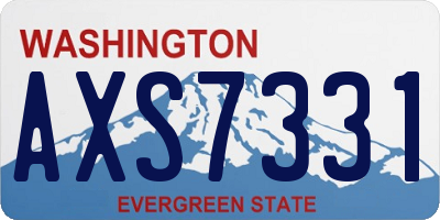 WA license plate AXS7331