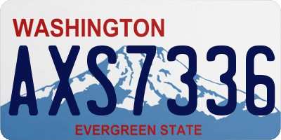 WA license plate AXS7336