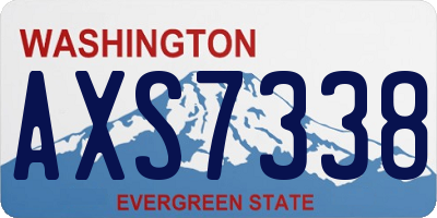 WA license plate AXS7338