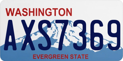 WA license plate AXS7369