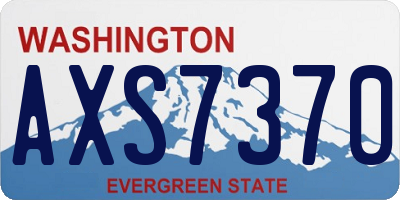 WA license plate AXS7370
