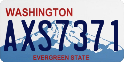 WA license plate AXS7371