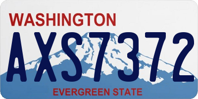 WA license plate AXS7372