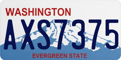 WA license plate AXS7375