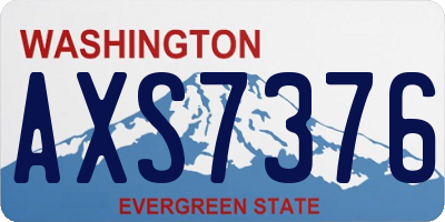 WA license plate AXS7376