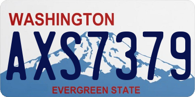 WA license plate AXS7379