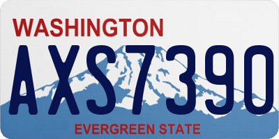 WA license plate AXS7390