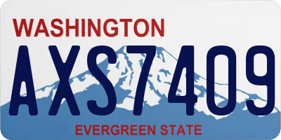 WA license plate AXS7409