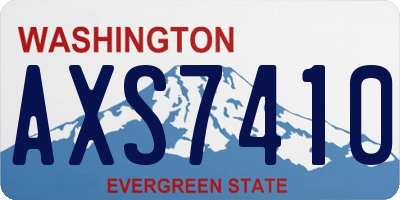 WA license plate AXS7410
