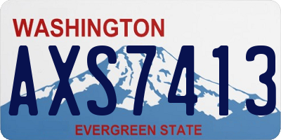 WA license plate AXS7413