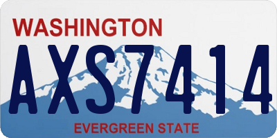 WA license plate AXS7414