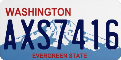 WA license plate AXS7416