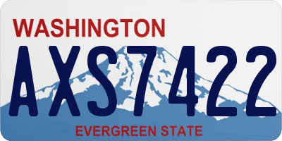 WA license plate AXS7422