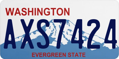 WA license plate AXS7424