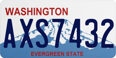 WA license plate AXS7432