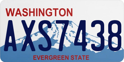 WA license plate AXS7438