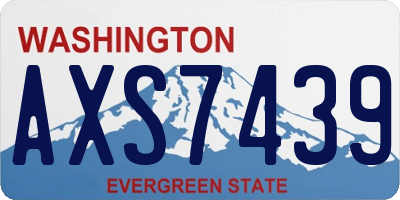 WA license plate AXS7439