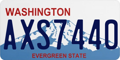 WA license plate AXS7440