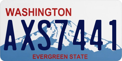WA license plate AXS7441