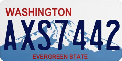 WA license plate AXS7442