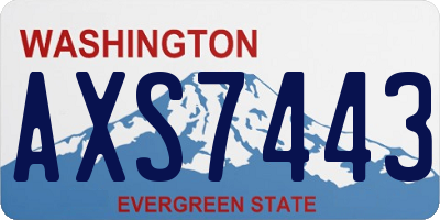 WA license plate AXS7443