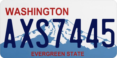 WA license plate AXS7445