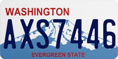 WA license plate AXS7446