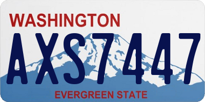 WA license plate AXS7447