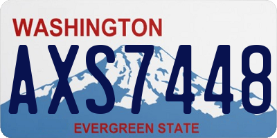 WA license plate AXS7448