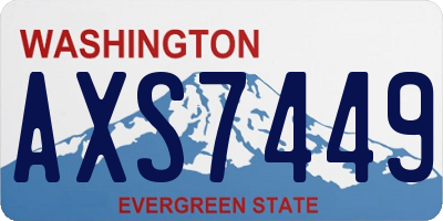 WA license plate AXS7449