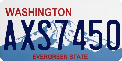 WA license plate AXS7450