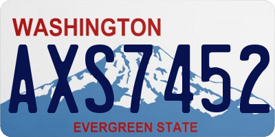 WA license plate AXS7452