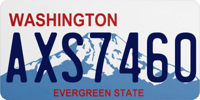 WA license plate AXS7460