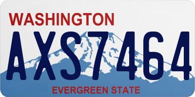 WA license plate AXS7464